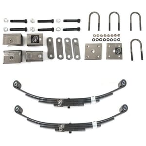 4,400 lbs. USA Made Single Trailer Axle Suspension Kit Including Leaf Springs, Hanger & U-Bolt Kit - 4400-KIT-SINGLE-USA