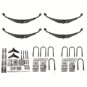 Southwest Wheel® USA Made 7,000 lbs. Tandem Trailer Axle Suspension Kit - 7000-KIT-USA (Double Eye Leaf Springs)