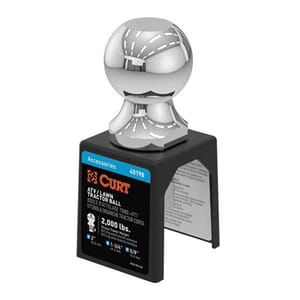 Curt 2" ATV Tow Ball - Lawn Tractor Hitch Ball (2,000 lbs., Chrome, Packaged) - 40198