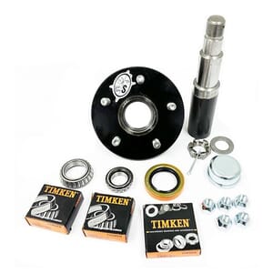 Round R30484X 84 Spindle & 5-5" Bolt Circle Trailer Hub Timken® Bearings - R384550LB1E-TK