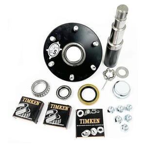 Round R30484X 84 Spindle & 6-5.5" Bolt Circle Trailer Hub Timken® Bearings - R384655LB1E-TK