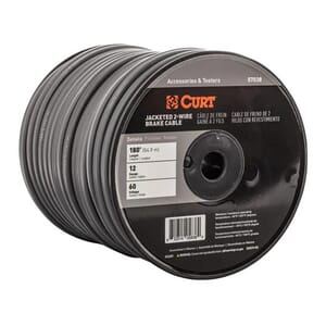 Curt 2-Wire Jacketed Trailer Brake Cable, 180 Feet Spool, 12 Gauge Wire - 57038