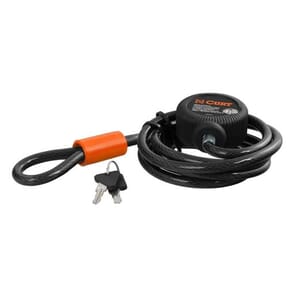 Curt Multi-Use Cable Lock (6 Feet x 3/8 Inch Cable, Vinyl-Coated Braided Steel) - 23670