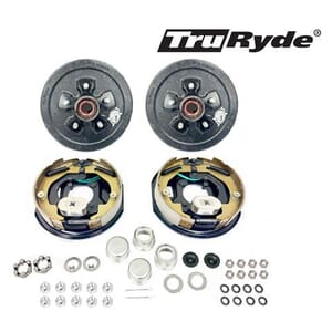 5-5.5" Bolt Circle 3,500 lbs. TruRyde® Pre-Greased Trailer Axle Electric Brake Kit - PGBK555ELE-TRP