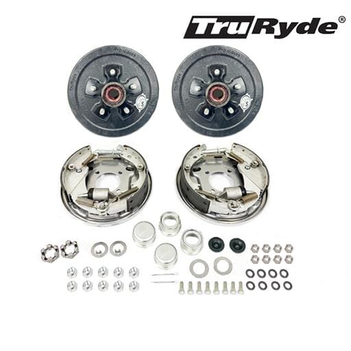 5-5.5" Bolt Circle 3,500 lbs. TruRyde® Pre-Greased Trailer Axle Hydraulic Brake Kit - PGBK555HYD-TRP