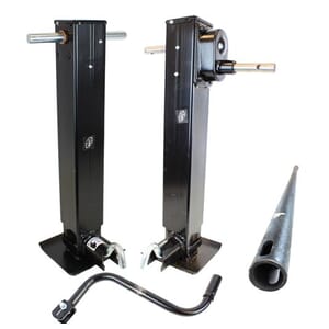 24,000 lbs. TruRyde® Heavy Duty 2-Speed Trailer Jack Combo with Handle and Cross Shaft - LG12000