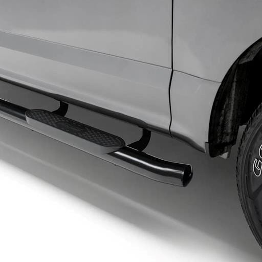 Aries 4" Black Steel Oval Side Bars, Select Silverado, Sierra 1500, 2500, 3500 HD - S224045