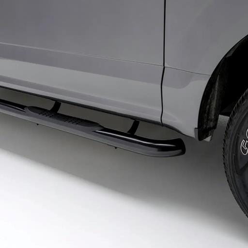 Aries 3" Round Black Stainless Side Bars, Select Silverado, Sierra 1500, 2500, 3500 HD - 214046