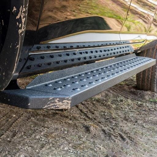 Aries RidgeStep 6-1/2" x 75" Black Steel Running Boards, Select Dodge Durango - 2055553