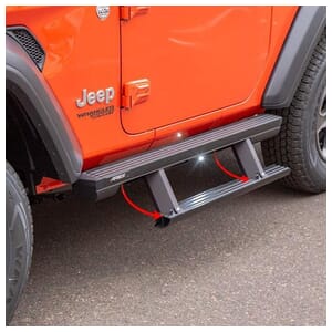 Aries ActionTrac 48.75" Powered Running Boards, Select Jeep Wrangler JL 2-Door - 3034471