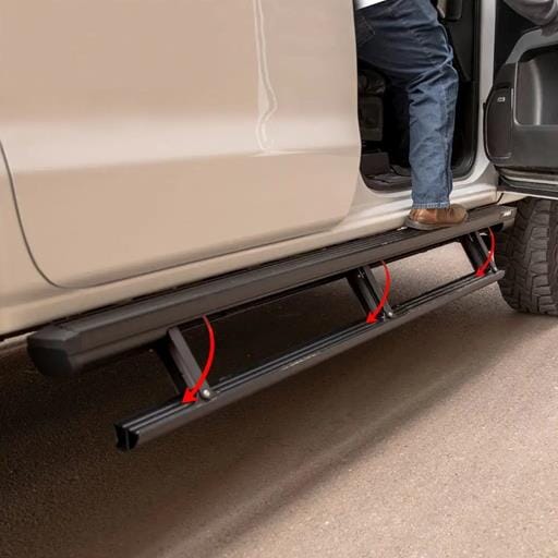 Aries ActionTrac 83.6" Powered Running Boards, Select Toyota Tacoma Crew Cab - 3047953