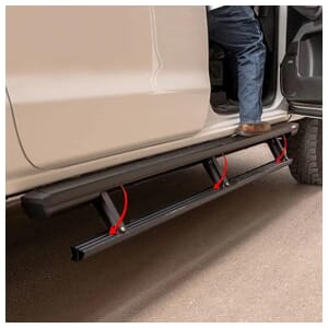 Aries ActionTrac 83.6" Powered Running Boards, Select Toyota Tacoma Crew Cab - 3047953