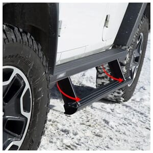 Aries ActionTrac 69.6" Powered Running Boards, Select Jeep Wrangler JK - 3036570