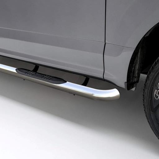 Aries 3" Round Polished Stainless Side Bars, Select Silverado, Sierra 1500, 2500, 3500 - 204048-2