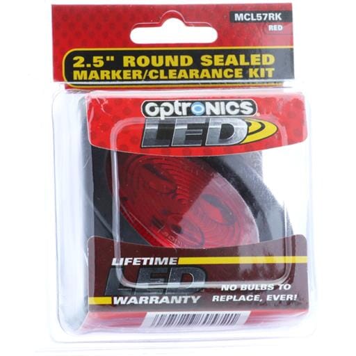 Optronics Packaged Red 2.5” Round Sealed LED Marker/Clearance Light - MCL57RK
