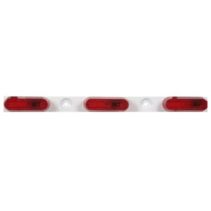 Optronics Red Identification Light Bar with White Steel Base - MC77RB