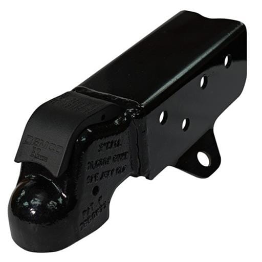 Demco Black 2" EZ-Latch Tube Mount 10, 000 lbs. Coupler with Chain Anchor - 17429-81