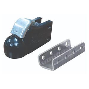 Demco Black 2-5/16" Metal EZ-Latch 21,000 lbs. Cast Coupler with 8" Channel - 6178-81