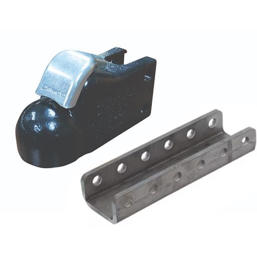 Demco Black 2-5/16" Metal EZ-Latch 21,000 lbs. Cast Coupler with 12" Channel - 6184-81