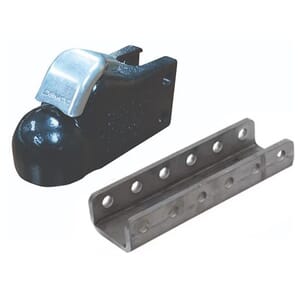 Demco Black 2-5/16" Metal EZ-Latch 21,000 lbs. Cast Coupler with 12" Channel - 6184-81