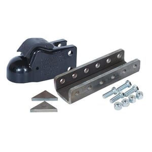 Demco Black 2-5/16" EZ-Latch 21,000 lbs. Cast Coupler with 12" Channel & Hardware - 6125-81