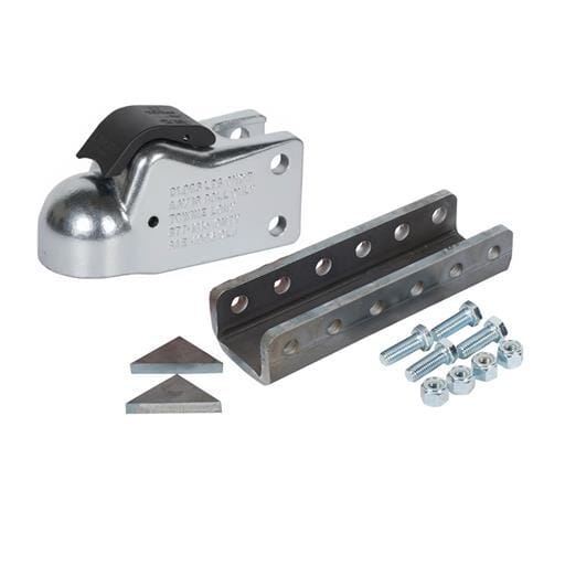 Demco Silver 2-5/16" EZ-Latch 21,000 lbs. Cast Coupler with 12" Channel & Hardware - 6125-52