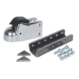 Demco Silver 2-5/16" EZ-Latch 21,000 lbs. Cast Coupler with 12" Channel & Hardware - 6125-52