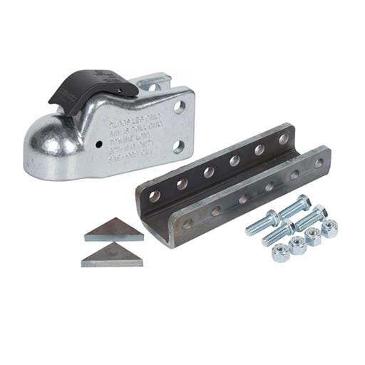 Demco Zinc 2-5/16" EZ-Latch 21,000 lbs. Cast Coupler with 12" Channel & Hardware - 6125-95