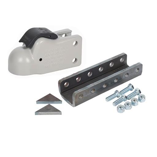 Demco Primed 2-5/16" EZ-Latch 21,000 lbs. Cast Coupler with 12" Channel & Hardware - 6125-97
