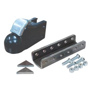 Demco Black 2-5/16" Metal EZ-Latch 21,000 lbs. Cast Coupler with 12" Channel & Hardware - 6315-81