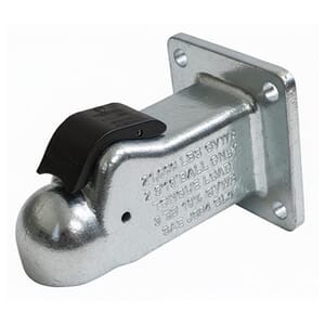 Demco Zinc 2-5/16" EZ-Latch Flat Mount 21,000 lbs. Coupler - 15923-95