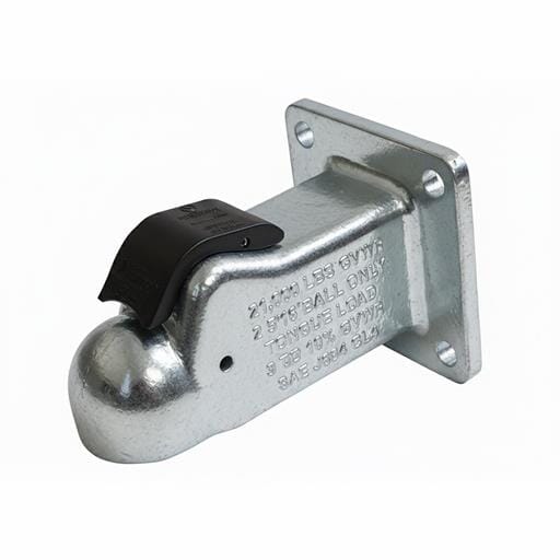 Demco Zinc 2-5/16" EZ-Latch Flat Mount 3/4" holes 21,000 lbs. Coupler - 16759-95