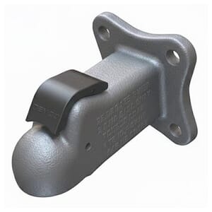 Demco Primed 2-5/16" EZ-Latch Flat Mount 25,000 lbs. Coupler - 17415-97
