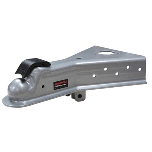 Demco Silver 2-5/16" EZ-Latch A-Frame 21,000 lbs. Coupler with Chain Anchors - 16680-52