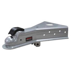 Demco Silver 2-5/16" EZ-Latch A-Frame 21,000 lbs. Coupler with Chain Anchors - 16680-52