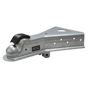 Demco Zinc 2-5/16" EZ-Latch A-Frame 21,000 lbs. Coupler with Chain Anchors - 16680-95