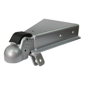 Demco Silver 2-5/16" EZ-Latch A-Frame 21,000 lbs. Cast Coupler with Chain Anchors - 18171-52