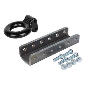 Demco Black 3" 25,000 lbs. Tow Ring with 12" Channel and Hardware - 6135-81