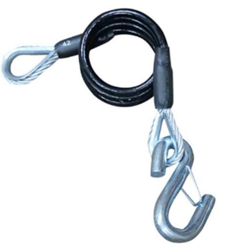 Demco 54" S-Hook Black 9,800 lbs. Trailer Safety Cable - 17645