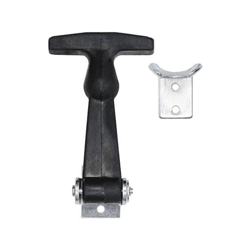 Buyers Products 4-7/8 Inch Easy Grip Rubber Hood Catch With A-Bracket - WJ201A