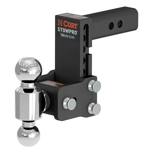 Curt StowPro USA-Made Ball Mount, 5" Drop, 2" Shank, Dual Ball - 45961
