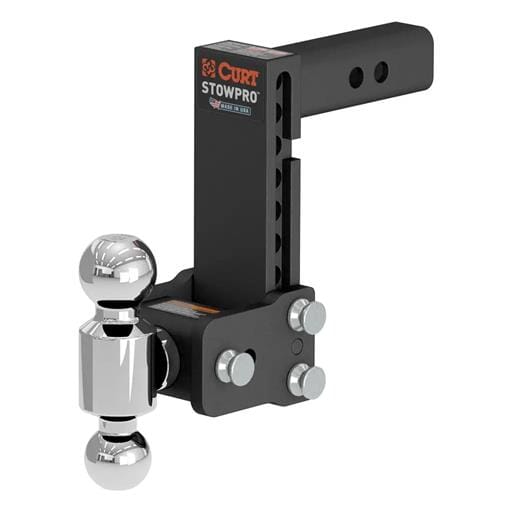 Curt StowPro USA-Made Ball Mount, 7" Drop, 2" Shank, Dual Ball - 45962