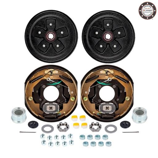 5-4.5" Bolt Circle 3,500 lbs. Lippert® Pre-Greased Trailer Axle Self-Adjusting Electric Brake Kit - PGBK545ELEAUTO-LCI