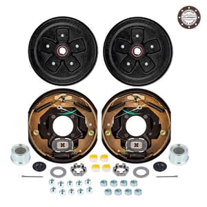 5-4.5" Bolt Circle 3,500 lbs. Lippert® Pre-Greased Trailer Axle Self-Adjusting Electric Brake Kit - PGBK545ELEAUTO-LCI