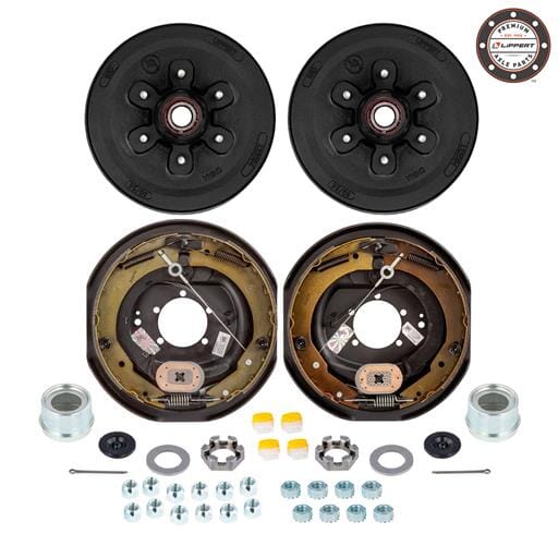 6-5.5" Bolt Circle 5,200 lbs. Lippert® Pre-Greased Trailer Axle Self-Adjusting Brake Kit - PGBK13ELEAUTO-LCI