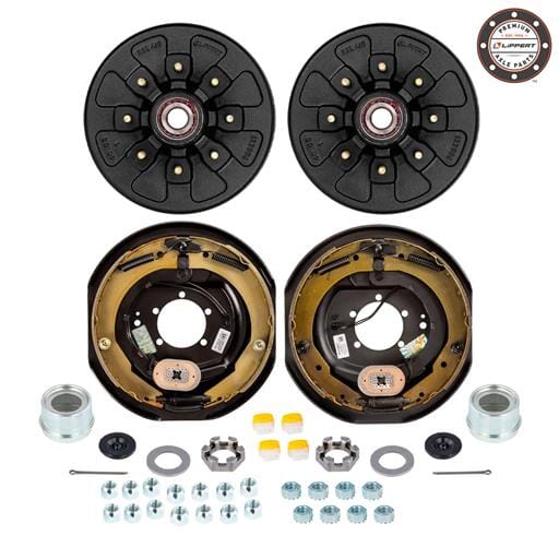 8-6.5" Bolt Circle 1/2" Studs 7,000 lbs. Lippert® Pre-Greased Trailer Axle Electric Brake Kit - PGBK42865ELE-LCI