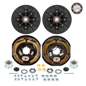 8-6.5" Bolt Circle 1/2" Studs 7,000 lbs. Lippert® Pre-Greased Trailer Axle Electric Brake Kit - PGBK42865ELE-LCI