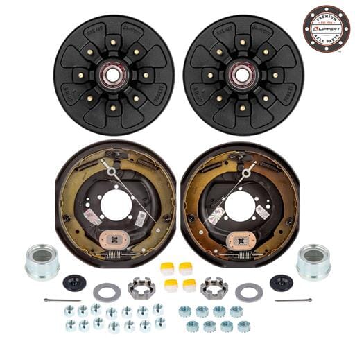 8-6.5" Bolt Circle 7,000 lbs. 1/2" Studs Lippert® Pre-Greased Trailer Axle Self-Adjusting Electric Brake Kit - PGBK42865ELEAUTO-LCI