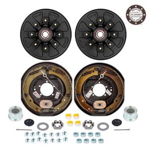 8-6.5" Bolt Circle 7,000 lbs. 1/2" Studs Lippert® Pre-Greased Trailer Axle Self-Adjusting Electric Brake Kit - PGBK42865ELEAUTO-LCI