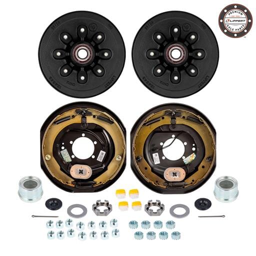 8-6.5" Bolt Circle 9/16" Stud Lippert® Pre-Greased 7k Trailer Axle Electric Brake Kit - PGBK42865ELE916-LCI